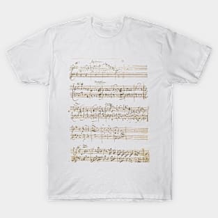 Wolfgang Amadeus Mozart Manuscript T-Shirt